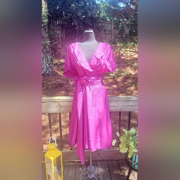 Fashion Granada Boutique Style Dress in Fuschia Size 3x - Picture 5 of 7